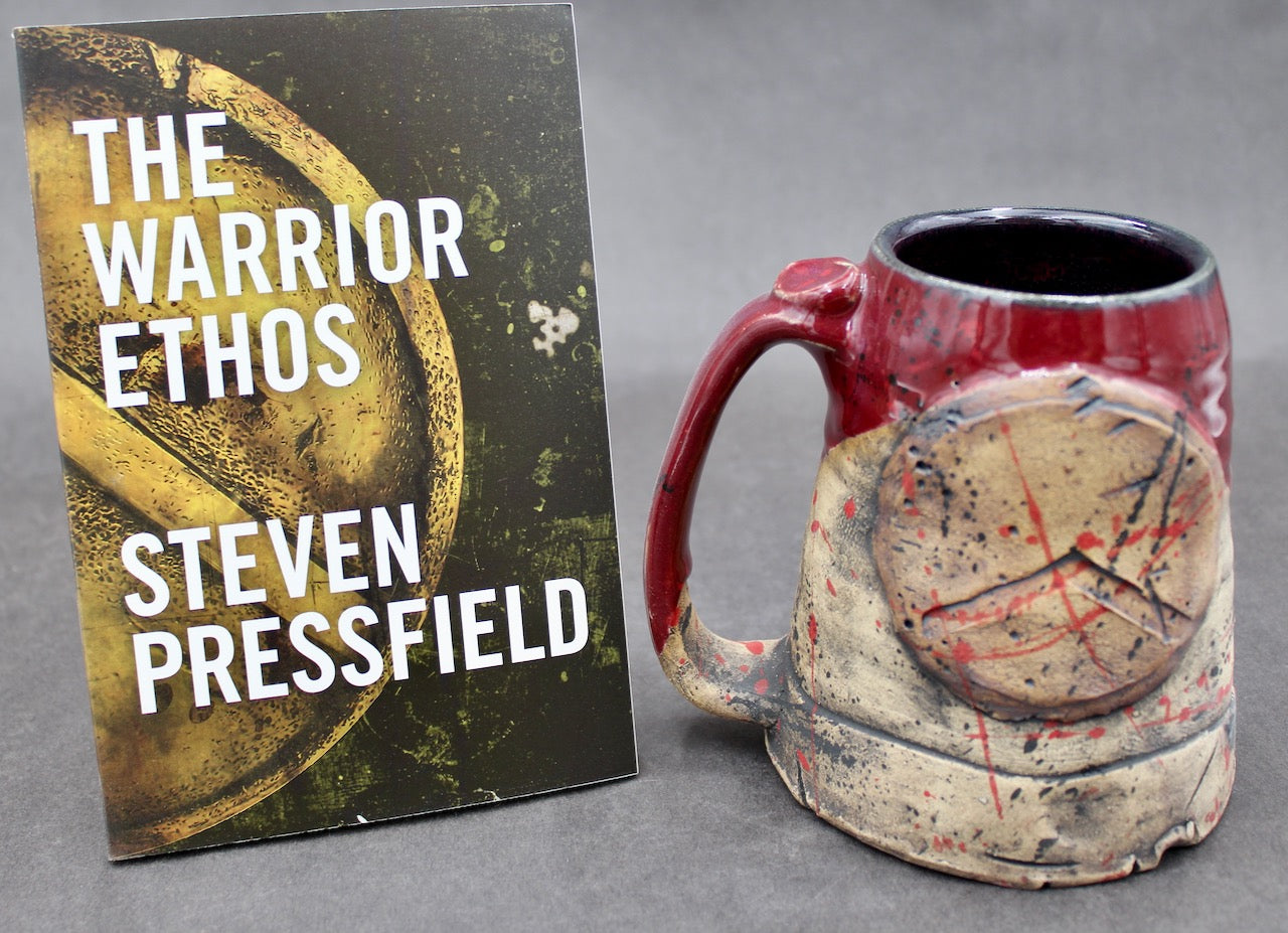 One "Kothon" Spartan Warrior Mug and One Autographed Book, "The Warrior Ethos" by Steven Pressfield (SK7794)