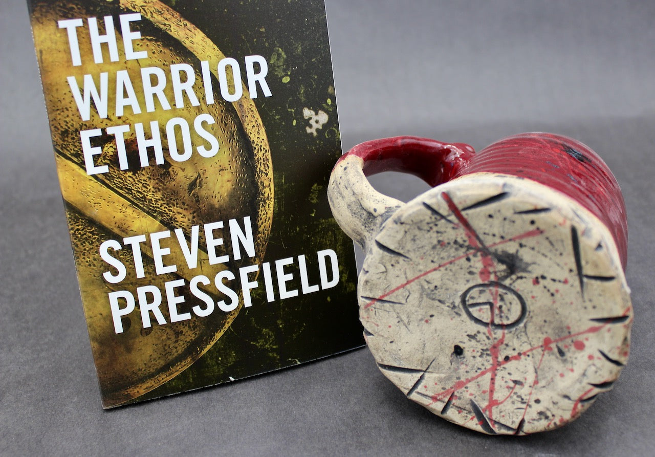 One "Kothon" Spartan Warrior Mug and One Autographed Book, "The Warrior Ethos" by Steven Pressfield (SK7795)