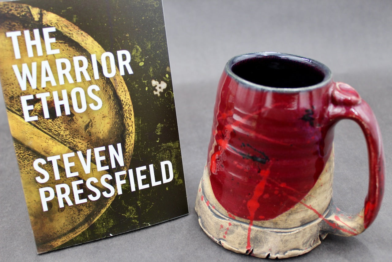 One "Kothon" Spartan Warrior Mug and One Autographed Book, "The Warrior Ethos" by Steven Pressfield (SK7794)