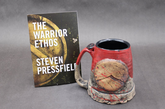 One "Kothon" Spartan Warrior Mug and One Autographed Book, "The Warrior Ethos" by Steven Pressfield (SK8083)