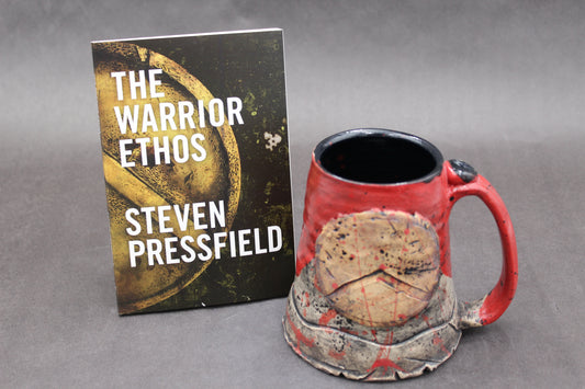 One "Kothon" Spartan Warrior Mug and One Autographed Book, "The Warrior Ethos" by Steven Pressfield (SK8084)
