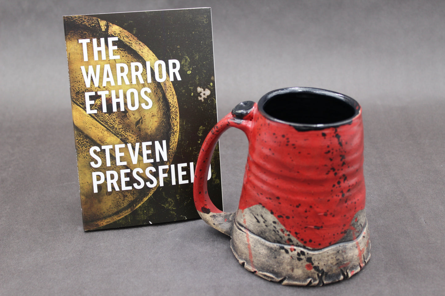 One "Kothon" Spartan Warrior Mug and One Autographed Book, "The Warrior Ethos" by Steven Pressfield (SK8084)