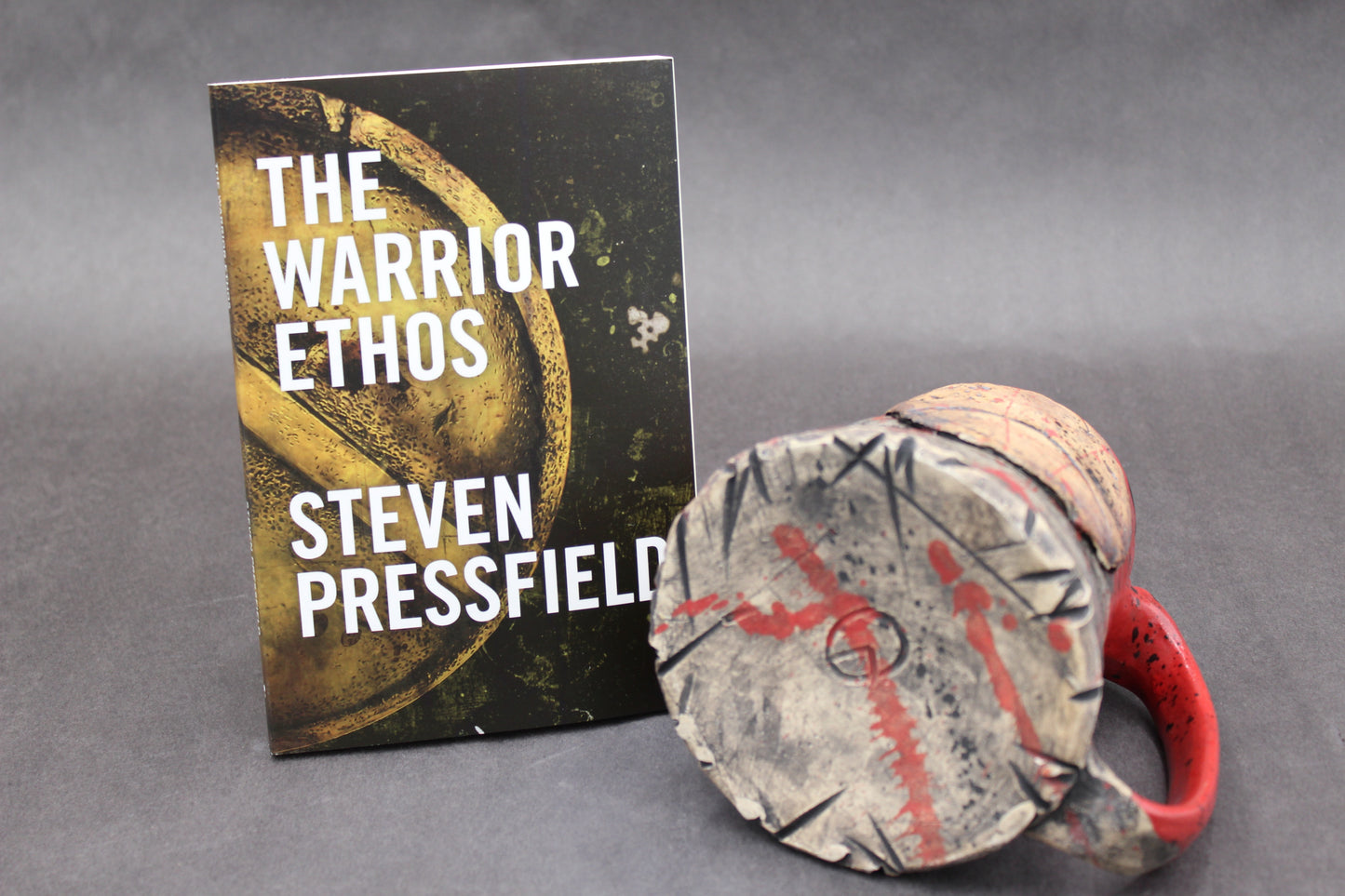 One "Kothon" Spartan Warrior Mug and One Autographed Book, "The Warrior Ethos" by Steven Pressfield (SK8084)