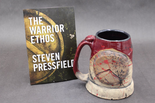 One "Kothon" Spartan Warrior Mug and One Autographed Book, "The Warrior Ethos" by Steven Pressfield (SK8085)