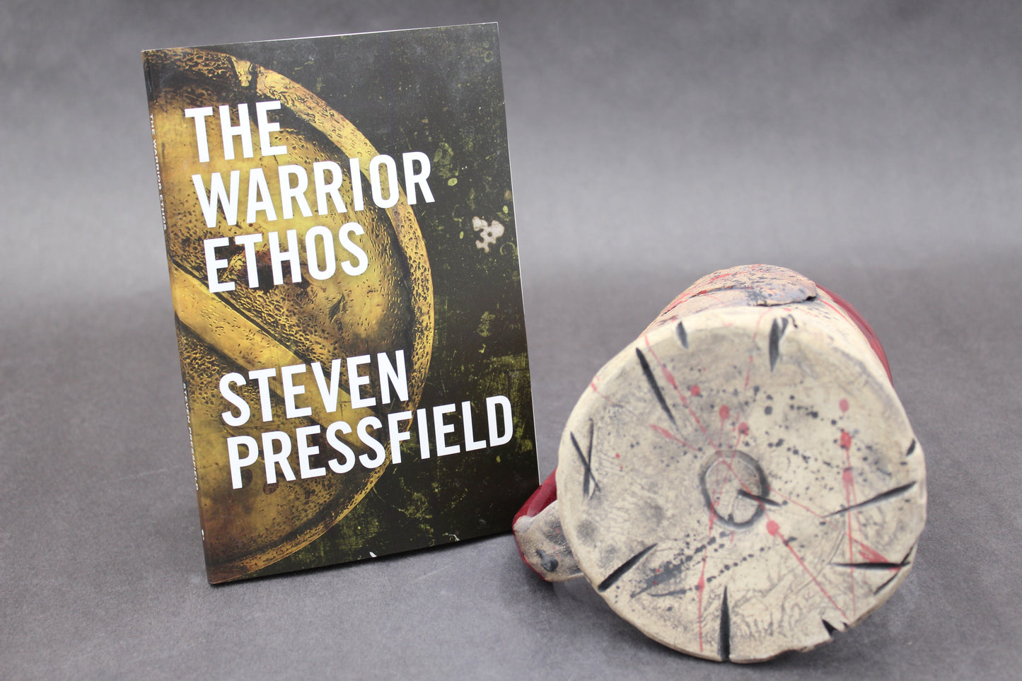One "Kothon" Spartan Warrior Mug and One Autographed Book, "The Warrior Ethos" by Steven Pressfield (SK8085)