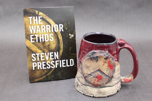One "Kothon" Spartan Warrior Mug and One Autographed Book, "The Warrior Ethos" by Steven Pressfield (SK8086)