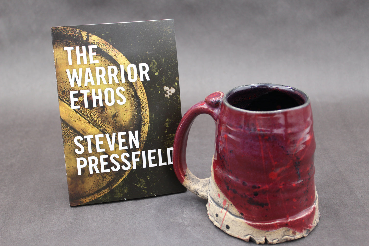 One "Kothon" Spartan Warrior Mug and One Autographed Book, "The Warrior Ethos" by Steven Pressfield (SK8086)