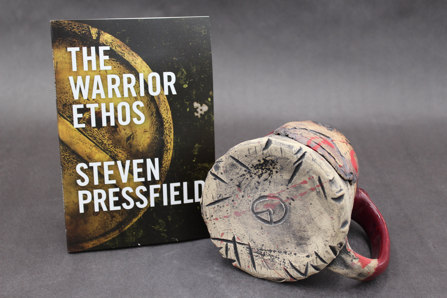 One "Kothon" Spartan Warrior Mug and One Autographed Book, "The Warrior Ethos" by Steven Pressfield (SK8086)