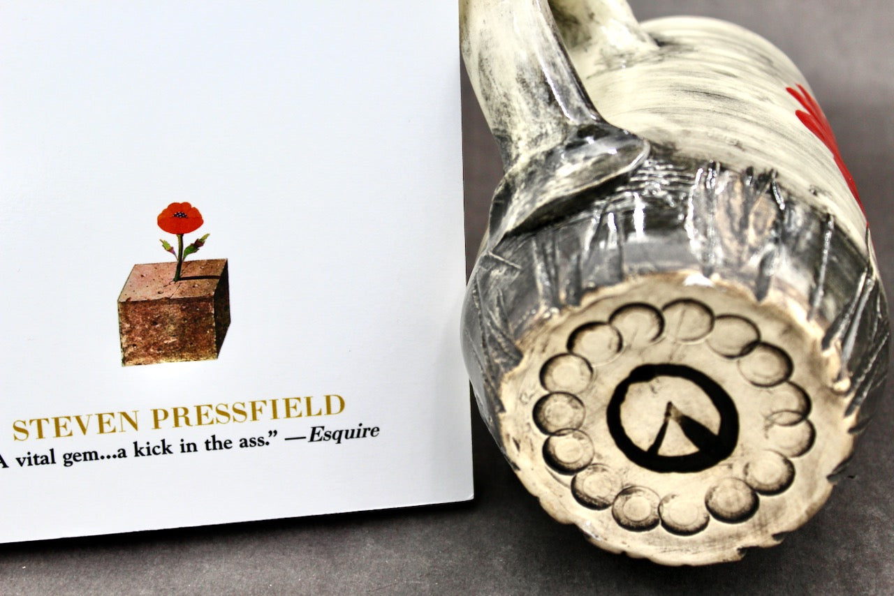 One Bullet Flower Mug and Autographed Book, "The War of Art" by Steven Pressfield (SK7799)