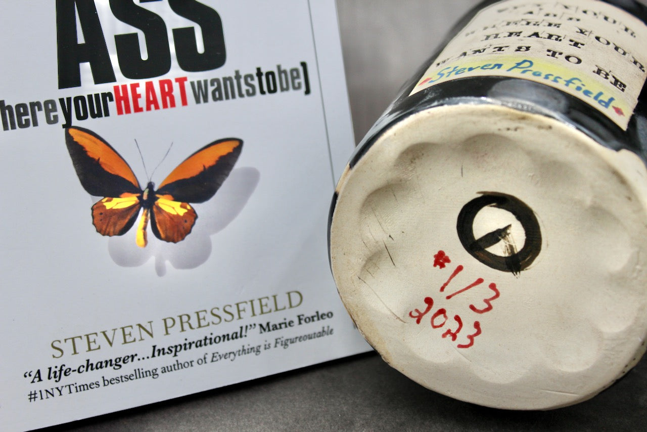 One "Put Your Ass Where Your Heart Wants To Be" Mug (1 of 3) and Book by Steven Pressfield (SK7797)