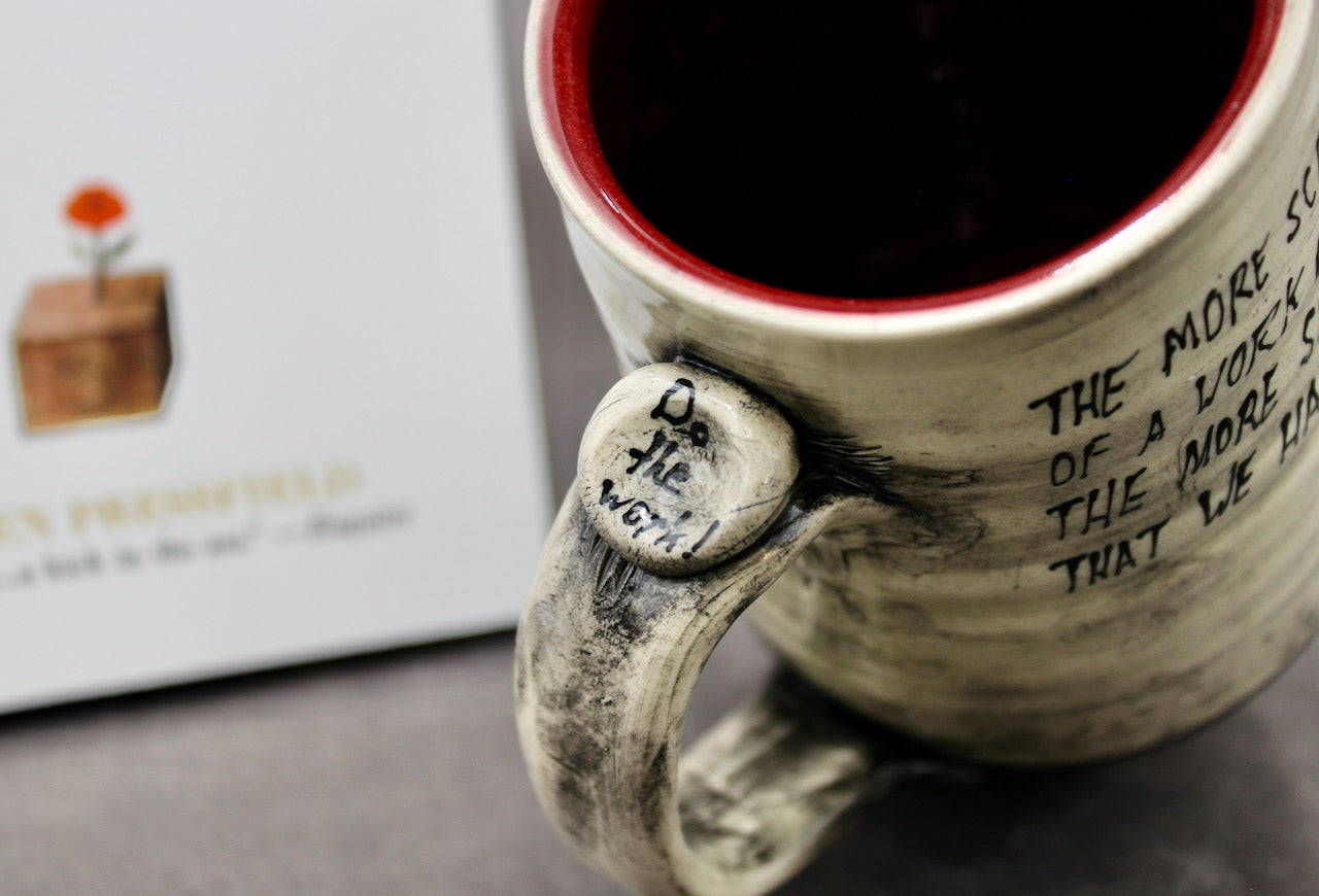 One Bullet Flower Mug and Autographed Book, "The War of Art" by Steven Pressfield (SK7804)