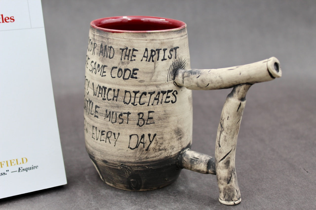One Bullet Flower Mug, Matte Surface, and One Autographed Book, "The War of Art" by Steven Pressfield (SK7805)