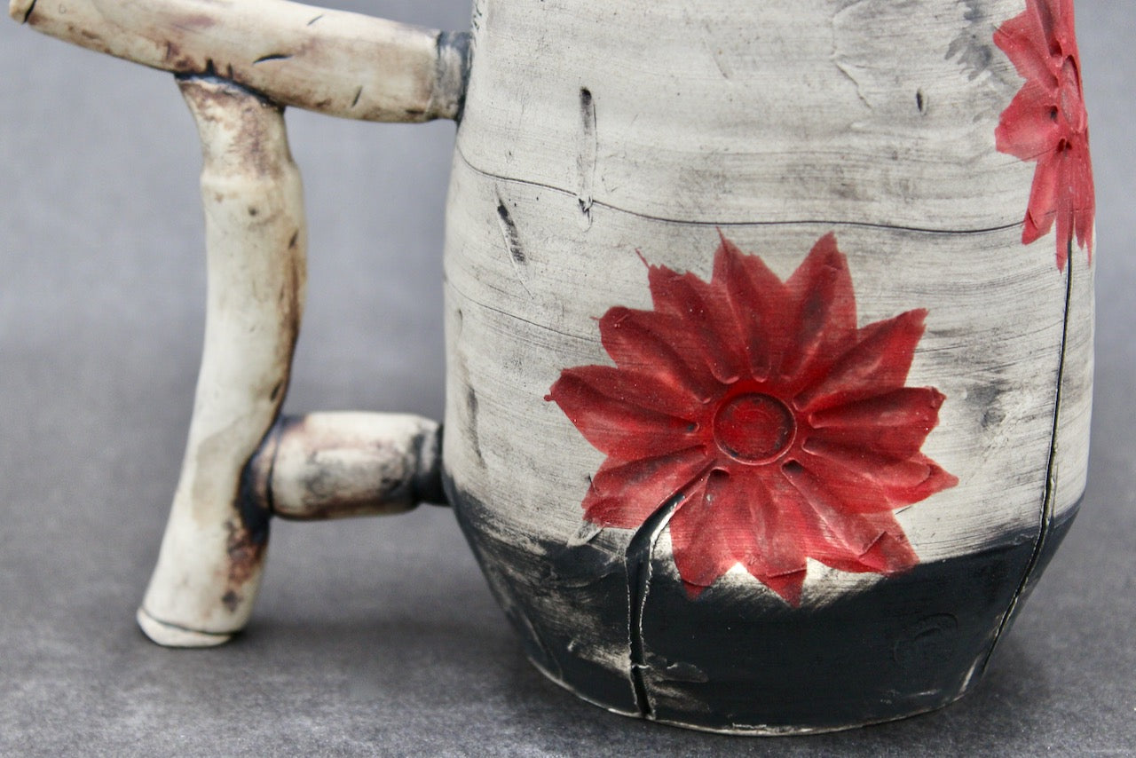 One Bullet Flower Mug and Autographed Book, "The War of Art" by Steven Pressfield (SK7786)