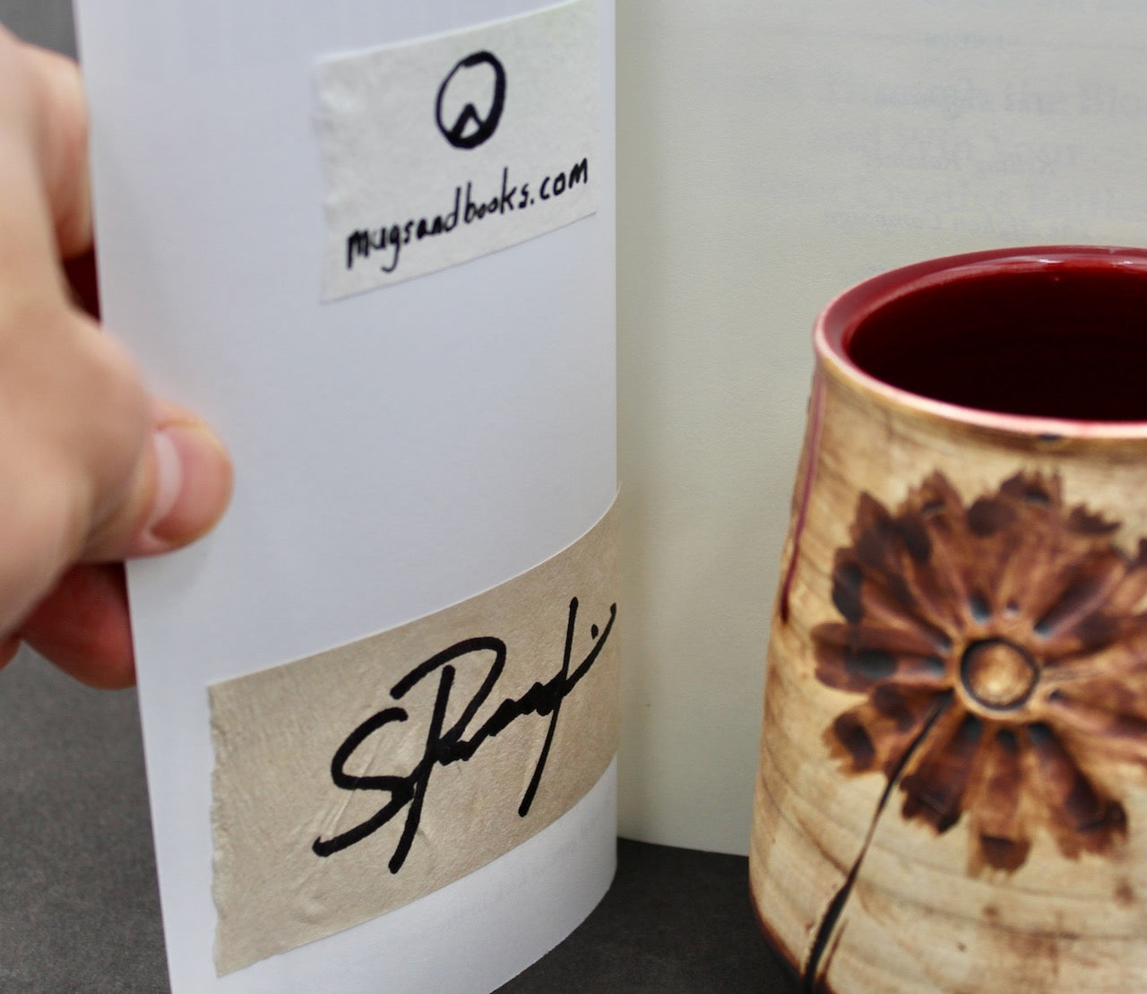 One Bullet Flower Mug and Autographed Book, "The War of Art" by Steven Pressfield (SK7787)