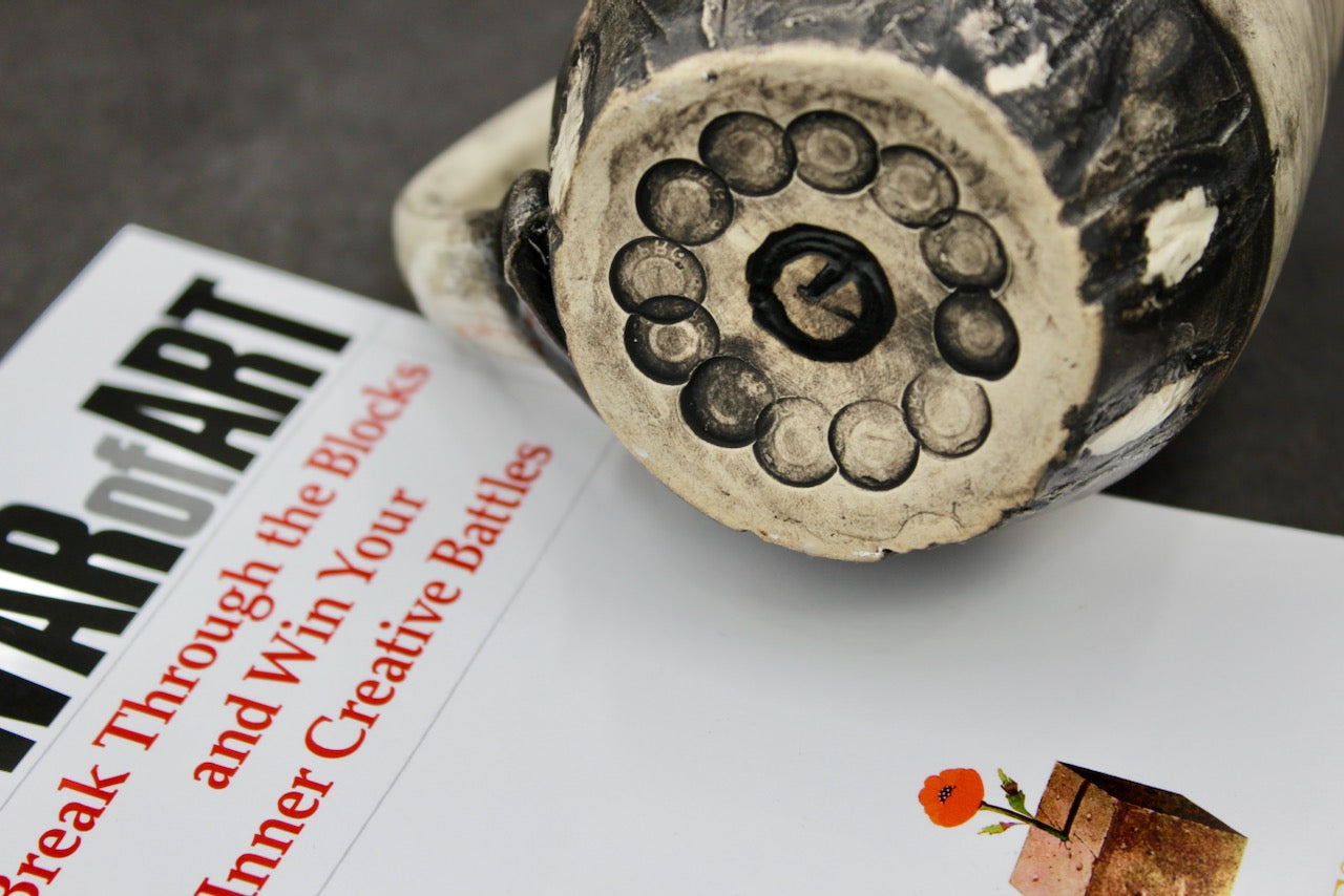 One Bullet Flower Mug and Autographed Book, "The War of Art" by Steven Pressfield (SK7791)