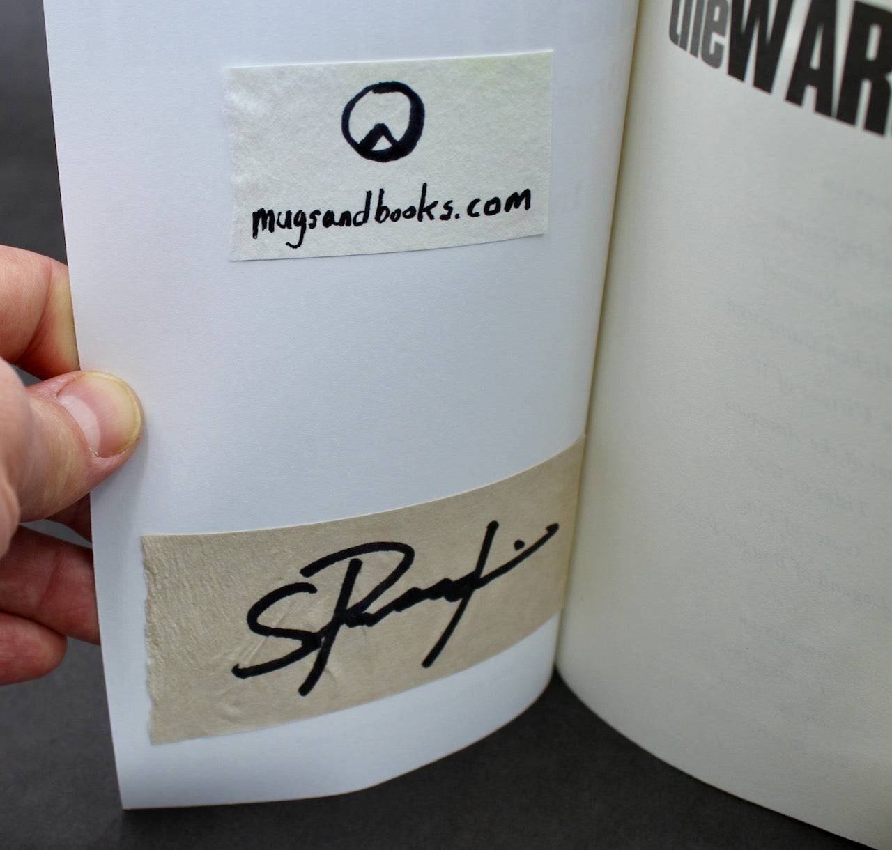 One Bullet Flower Mug and Autographed Book, "The War of Art" by Steven Pressfield (SK7791)