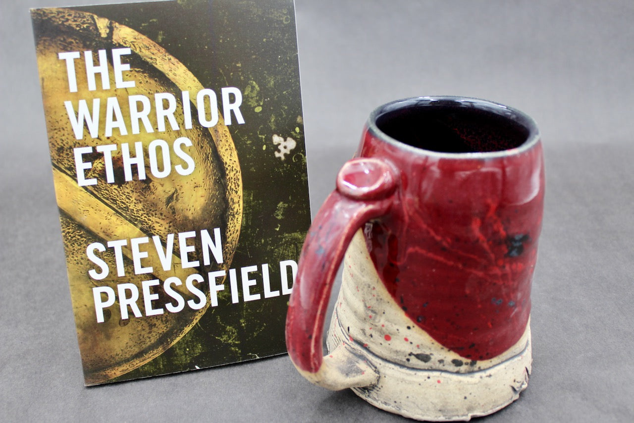 One "Kothon" Spartan Warrior Mug and One Autographed Book, "The Warrior Ethos" by Steven Pressfield (SK7795)