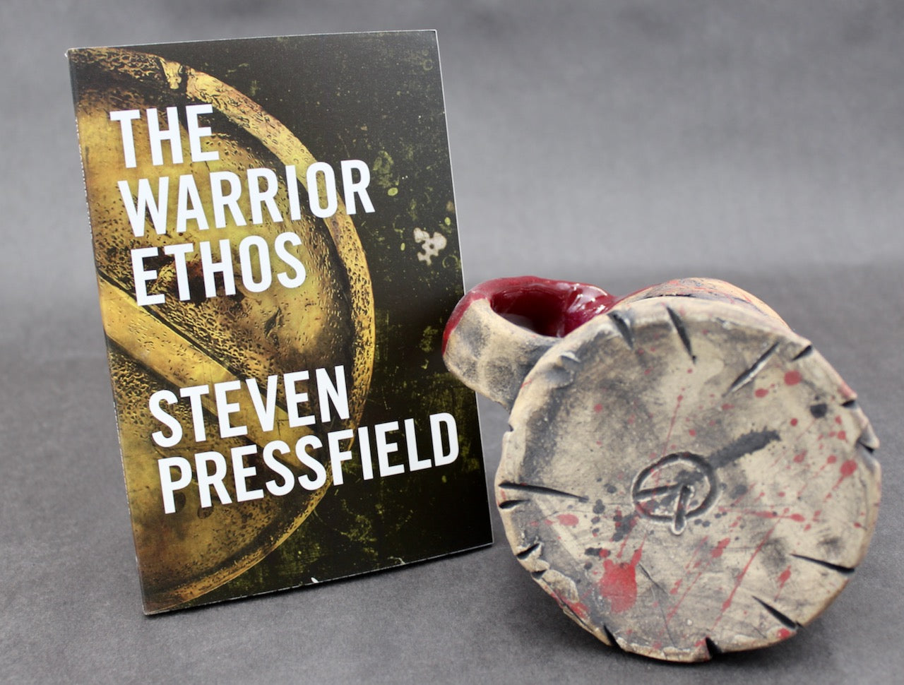 One "Kothon" Spartan Warrior Mug and One Autographed Book, "The Warrior Ethos" by Steven Pressfield (SK7794)