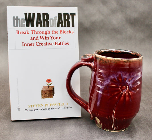 One Bullet Flower Mug and One Autographed Book, "The War of Art" by Steven Pressfield (SK8055)