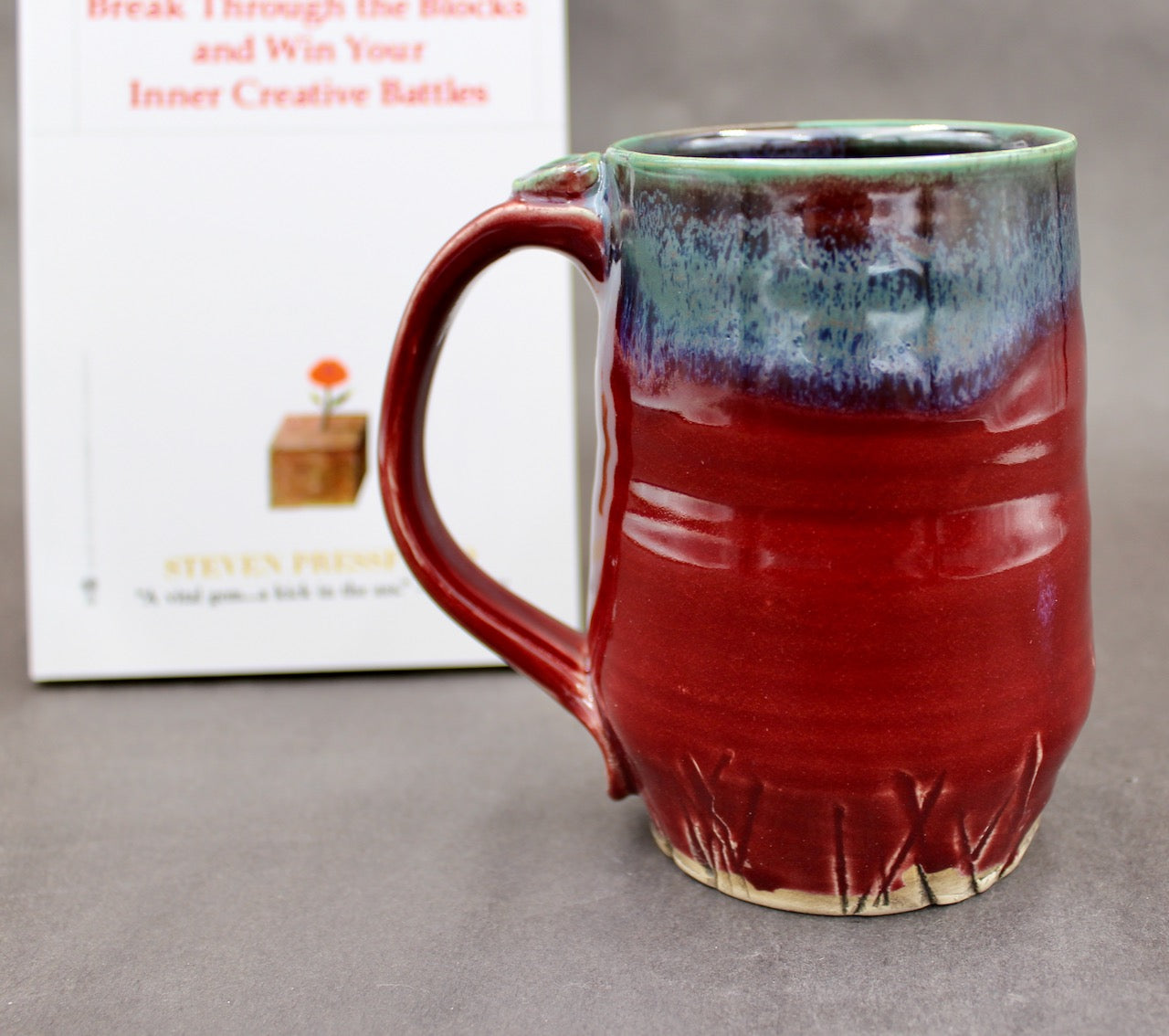 One Bullet Flower Mug and One Autographed Book, "The War of Art" by Steven Pressfield (SK8057)